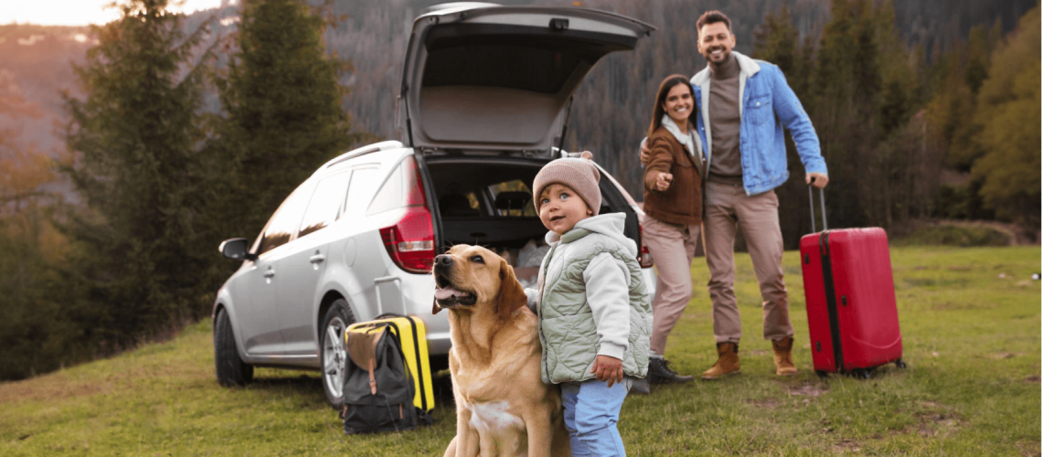 family with dogs